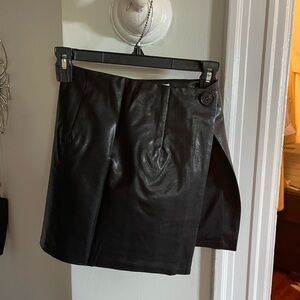 faux leather miniskirt